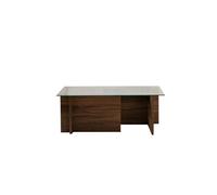 Table basse en bois "Vetrino" - 105 x 65 x 40 cm - Noyer