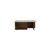 Table basse en bois "Vetrino" - 105 x 65 x 40 cm - Noyer
