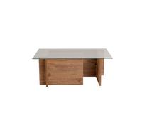 Table basse en bois "Vetrino" - 105 x 65 x 40 cm - Pin atlantique