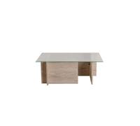 Hanah Home Table basse en bois Vetrino 105 x 65 x 40 cm Travertin