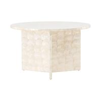 Table Basse en Capiz Smogen 70cm Beige