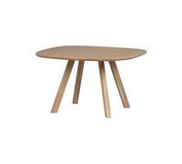 Table basse en chêne beige, plateau organique, 4 pieds, FSC - Woood, Rodi - 130x130x75 cm