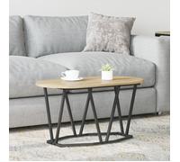 Table basse en chêne Sonoma 80x40x40,5 cm en bois d ingénierie et métal