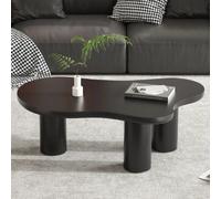 Table Basse En Forme De Nuage-plateau En Mdf-avec Patin En Feutre-noir