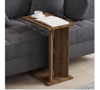 Table Basse en Laiton Dmora, en Bois Noble Noyer Brun 25x50x49h cm