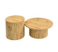 Table Basse en MDF avec design modulable 75x75x36 cm, Naturel