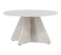 Paris prix table basse ronde effet marbre - Beige