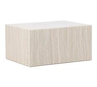 Table basse en MDF effet travertine York 40 x 60 x 80 cm Beige G