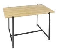 HOME DECO FACTORY - Table Basse Design Épuré en Bois MDF pour Salon et Salle à Manger - Contemporain - Dimensions 80 x 50 x 45 cm - Couleur Marron Noir - Modèle LOKA