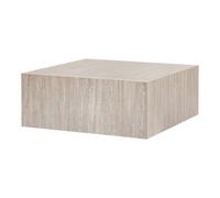Table Basse en MDF ""Prizma"" - 90 x 90 x 35 cm - Travertin