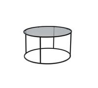 Table basse en métal "Aurum" - 80 x 80 x 43 cm - Noir Gris