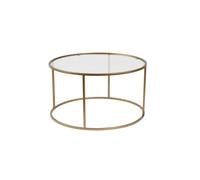 Table basse en métal ""Aurum"" - 80 x 80 x 43 cm - Or Transparent
