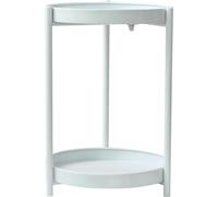 Table basse en métal, blanche, 31 cm de large, 43 cm de haut
