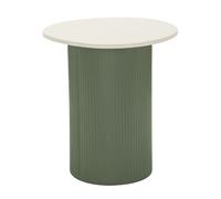 Table basse en métal vert et marbre, 40 x 42 x 45 cm