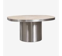 Table basse en pierre naturelle et acier inoxydable Fertrix