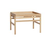 Table basse en placage de chêne clair beige, rectangulaire - Hübsch, Cube - 60x63x45 cm