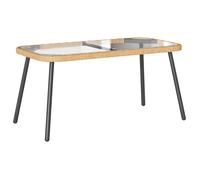 vidaXL Table basse Naturelle Lumarko - Polyirattan 90x45x42 cm Marron/Noir