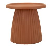 Table basse en PP couleur brique ø 50x45