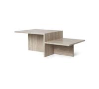 ferm LIVING Table basse Distinct - Travertin 100x35x55 cm Beige