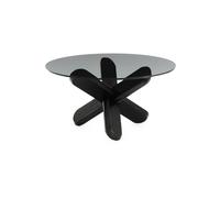 Table basse en verre fumé noir Ding