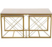 Table basse Ensemble de Defne or travertin 100 x 50 x h52cm