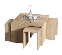 Table basse Ensemble de ortanca chene saphir 60 x 37 x h60cm