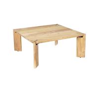 Table basse exotique carrée bois massif 80cm naturel - Reva