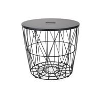 Table basse FANY en métal noir Ø49cm