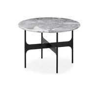 Table Basse Floema Ø60 en Marbre Gris Emperador