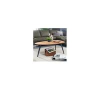 Table basse forme galet 110x60x45 cm en acacia et fer