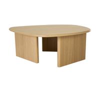 Table basse forme organique en bois clair chêne L85 cm ONDINE