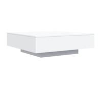 Table basse - GAROSA - 100x100 cm - Bois d'ingénierie - Blanc - Design contemporain