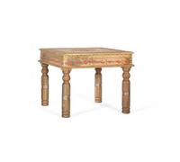 Table basse - Giner y Colomer - Bois de manguier - Détails peints à la main - Multicolore