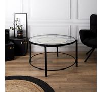 Table Basse - HOME DECO FACTORY - Horloge - Noir