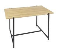 HOME DECO FACTORY - Table Basse Design Épuré en Bois MDF pour Salon et Salle à Manger - Contemporain - Dimensions 80 x 50 x 45 cm - Couleur Marron Noir - Modèle LOKA