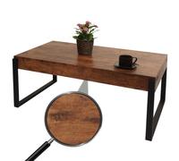 Table Basse Hwc-L53, Table De Salon Table D'appoint Table De Salon, Métal 43x110x64cm Chêne Sauvage Foncé Multicolore