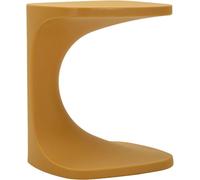 Table Basse Ibiza Moutarde En Polyéthylène 42 X 42 X 52 Cm - Table D'Appoint Moderne Au Design Arqué Et À La Couleur Ensoleillée - Collection Ibiza