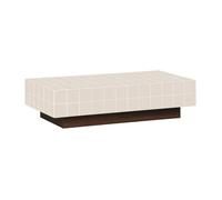 Table basse imitation carreaux de ciment 120cm beige - Grid