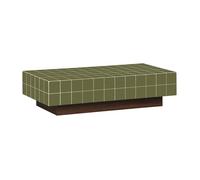 Table basse imitation carreaux de ciment 120cm kaki - Grid