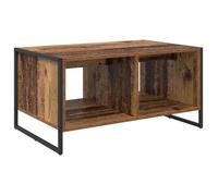 Table basse industrielle - vidaXL - Bois ancien - 80x50x40 cm - Bois d'ingénierie - Pieds en acier - Forme rectangulaire