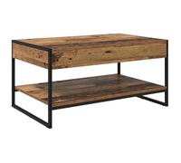 Table basse industrielle - vidaXL - Bois ancien - 80x50x40 cm - Bois d'ingénierie - Pieds en acier - Style urbain
