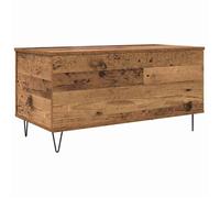 vidaXL Table basse Bois ancien 90×44,5×45 cm Bois d'ingénierie, industrielle, rangement intégré