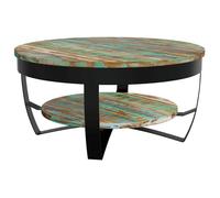 Table basse industrielle - vidaXL - bois massif de récupération et bois massif - 65 x 32 cm 284tyh81w