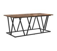 Table basse industrielle - vidaXL - Chêne fumé - 100x50x40 cm - Bois d'ingénierie et métal - Rectangulaire