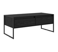 Table basse industrielle - vidaXL - Chêne noir - 100x46x40 cm - Bois d'ingénierie - Rectangulaire - Avec tiroir