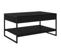 Table basse industrielle - vidaXL - Chêne Noir - 80x50x40 cm - Bois d'ingénierie - Pieds en acier - Style urbain