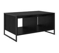 Table basse industrielle - vidaXL - Chêne noir - 80x50x40 cm - Bois d'ingénierie - Rectangulaire - Pieds en acier