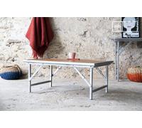 Table basse industrielle vintage en teck Bollène