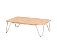 Table basse Inox/Teck - Riva - L.75 x l.49 x H.23 cm