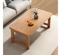 Table basse japonaise pliable - Design rectangulaire en bois - Pas de montage nécessaire - Solution peu encombrante pour chambre à coucher, balcon et l'heure du thé